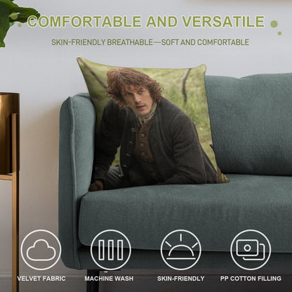 Jamie Fraser - Outlander Soft Washable Throw Pillow