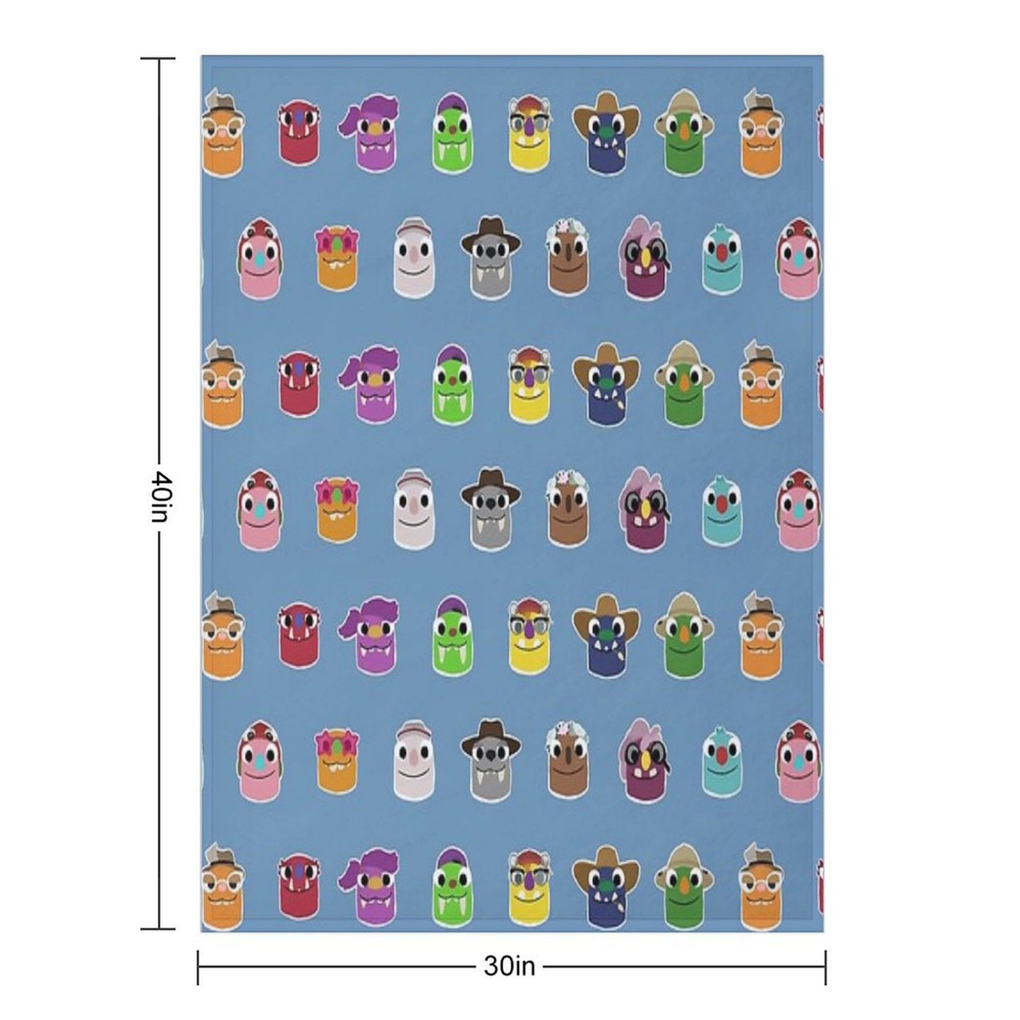Bugsnax - All Grumpuses Throw Blanket