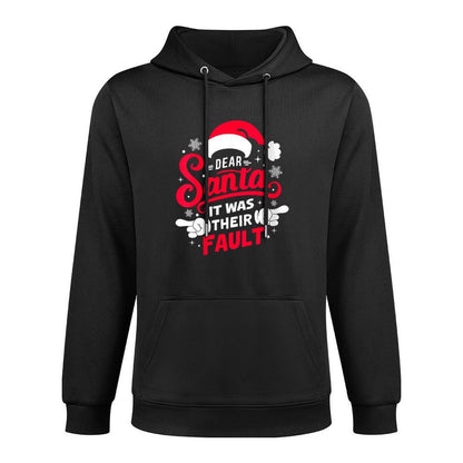 Dear Santa It Was Their Fault Naughty Or Nice Christmas List Machine Washable Hoodie