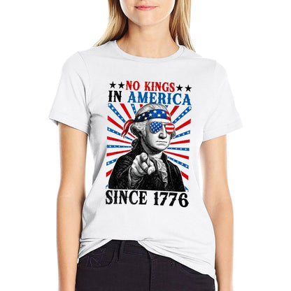 No Kings In America Since 1776 Usa Retro Comfortable T-Shirt