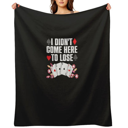 Cool Poker Player Art For Men Women Casino Lover Gamblers Throw Blanket
