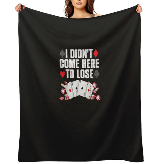 Cool Poker Player Art For Men Women Casino Lover Gamblers Throw Blanket