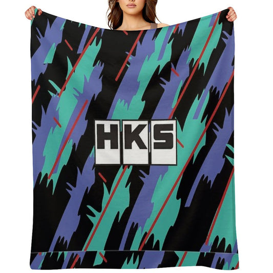 HKS Retro Pattern Throw Blanket