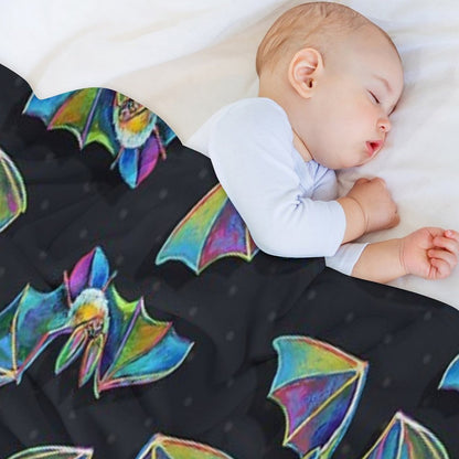 Psychedelic Bat Pattern by Robert Phelps Throw Blanket