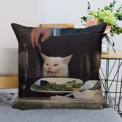 It Cat Linen Throw Pillow Cover