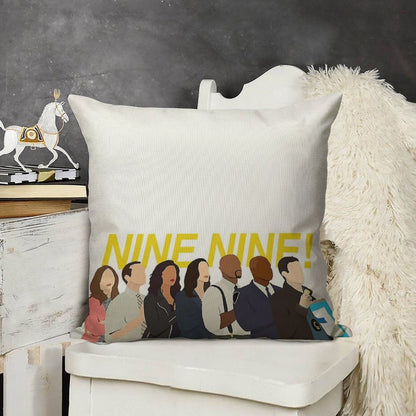 Nine Nine Squad Linen Throw Pillow Cover