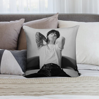 Jungkook- Seven Photoshoot Soft Washable Throw Pillow