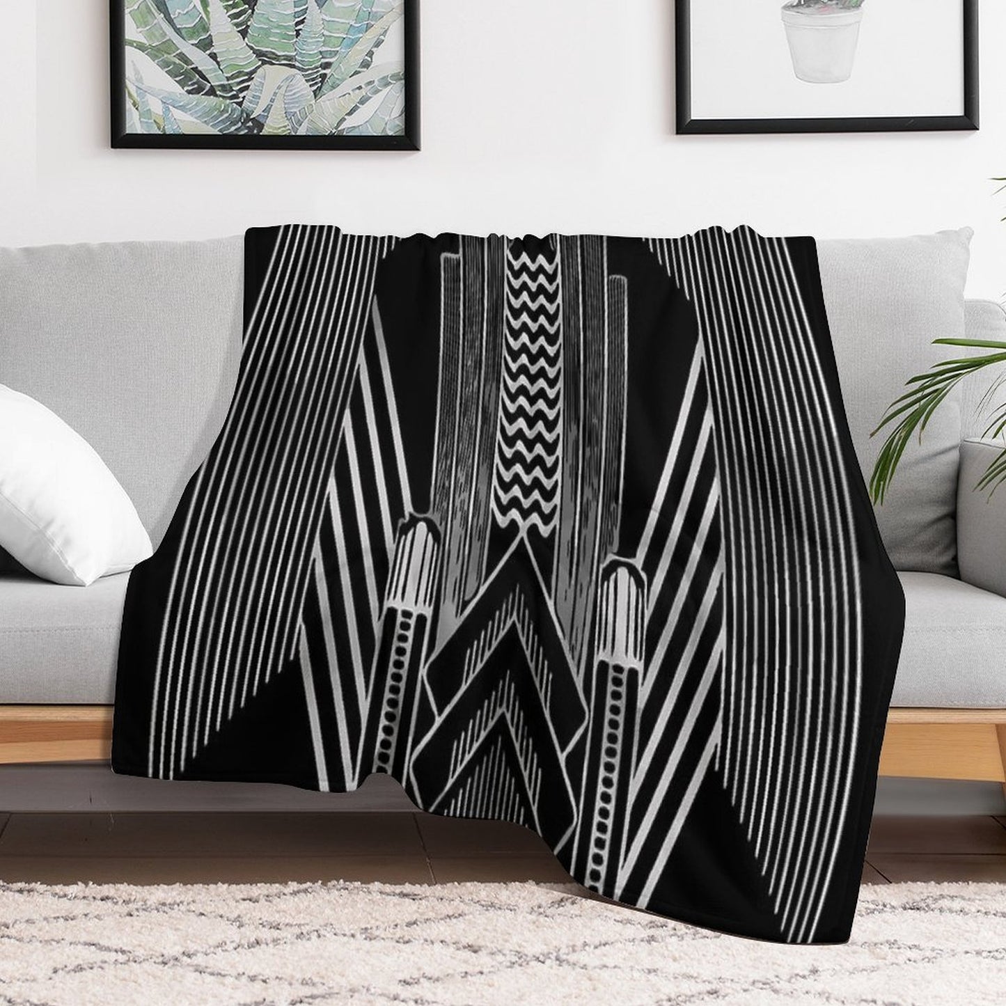 Art Deco Throw Blanket