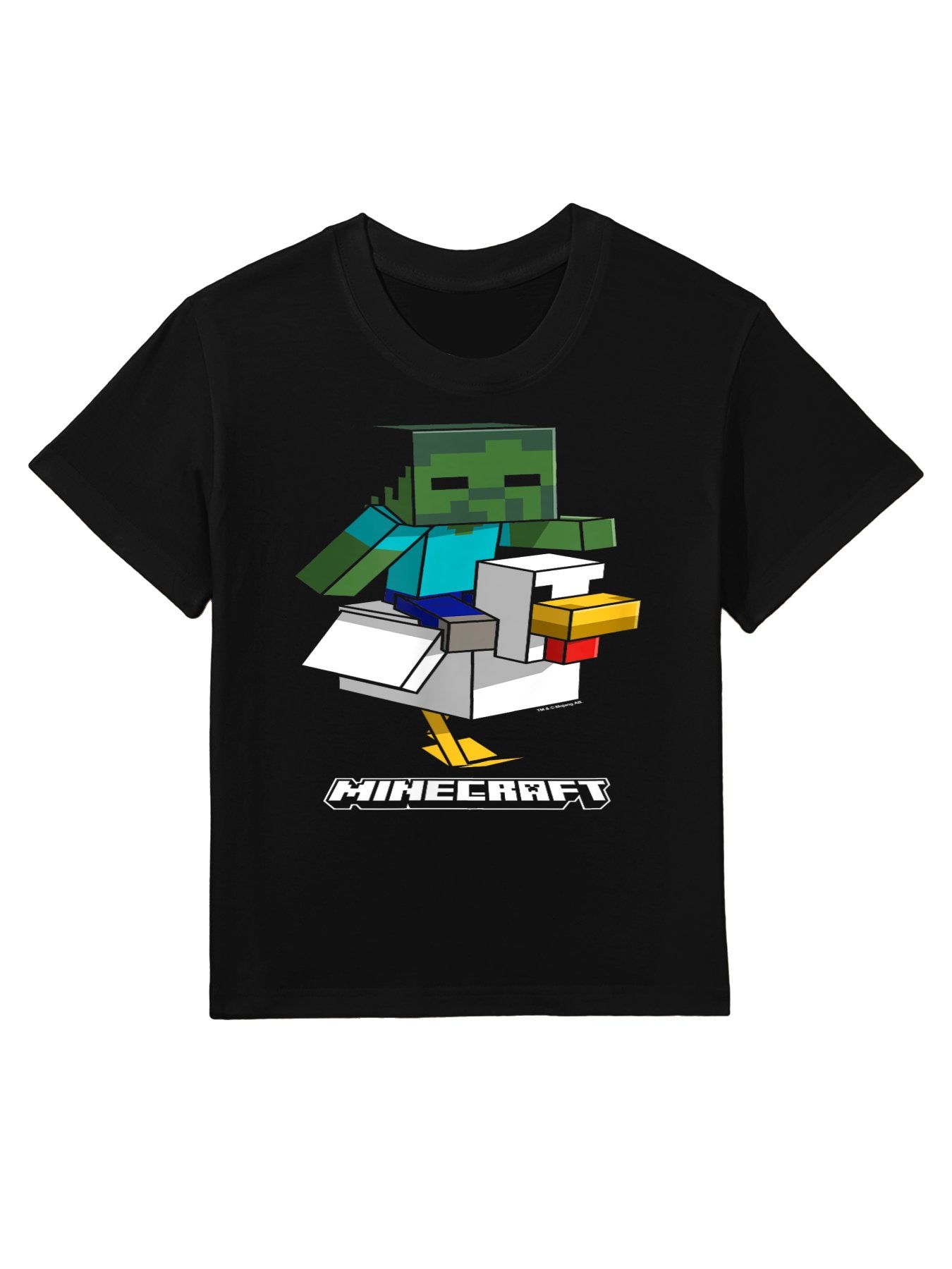 Minecraft Chicken Jockey Aiming To Attack Kids T-Shirt
