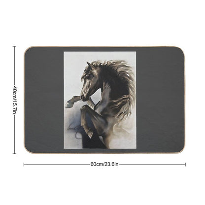 Black Fury Bath Mat