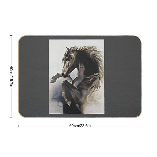 Black Fury Bath Mat