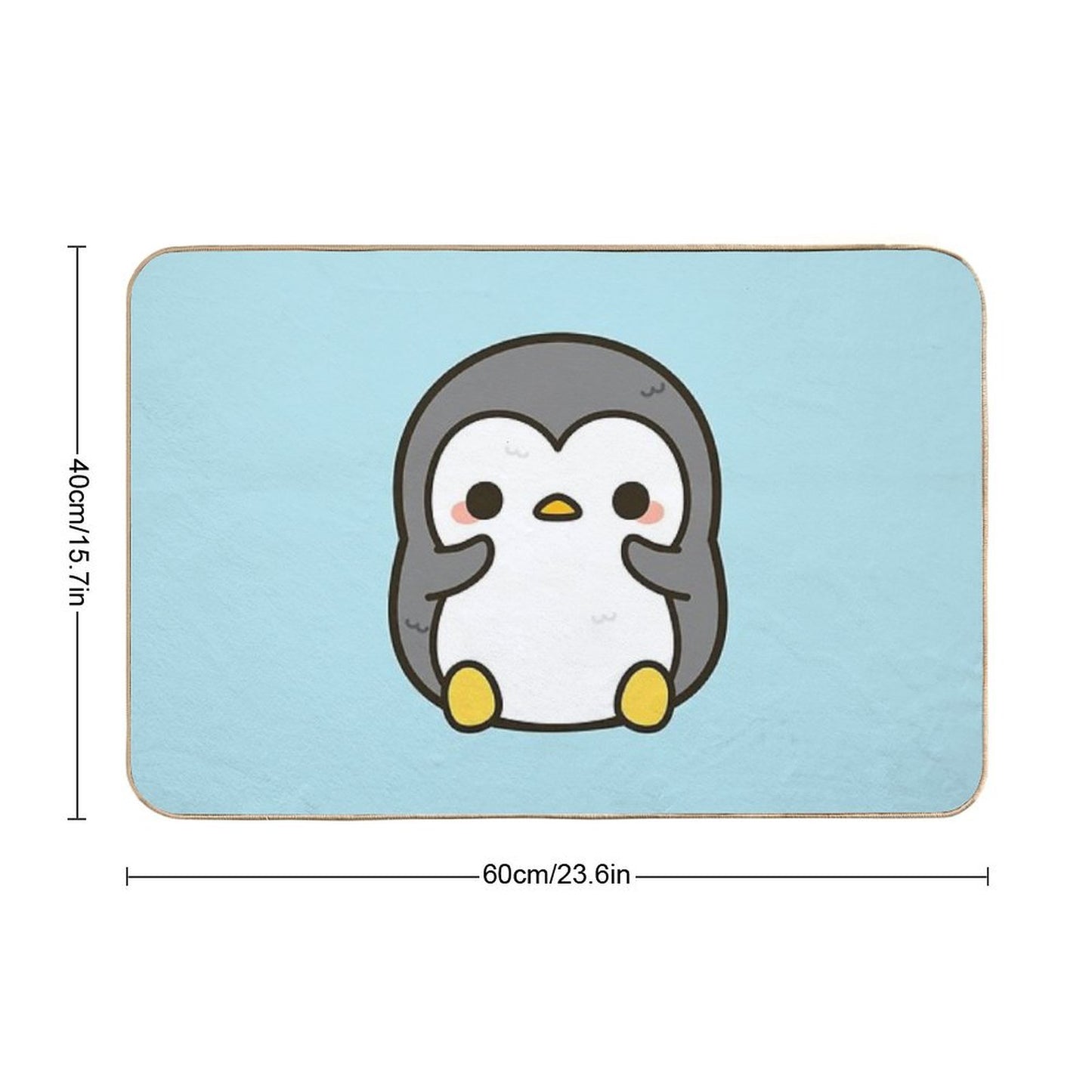 Shy Penguin Bath Mat