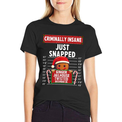 Criminally Insane Ginger Jailhouse Christmas Gingerbread  Soft T-Shirt