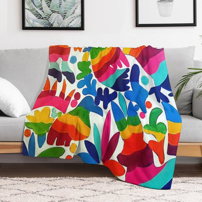 Mexican Otomi Colors Throw Blanket