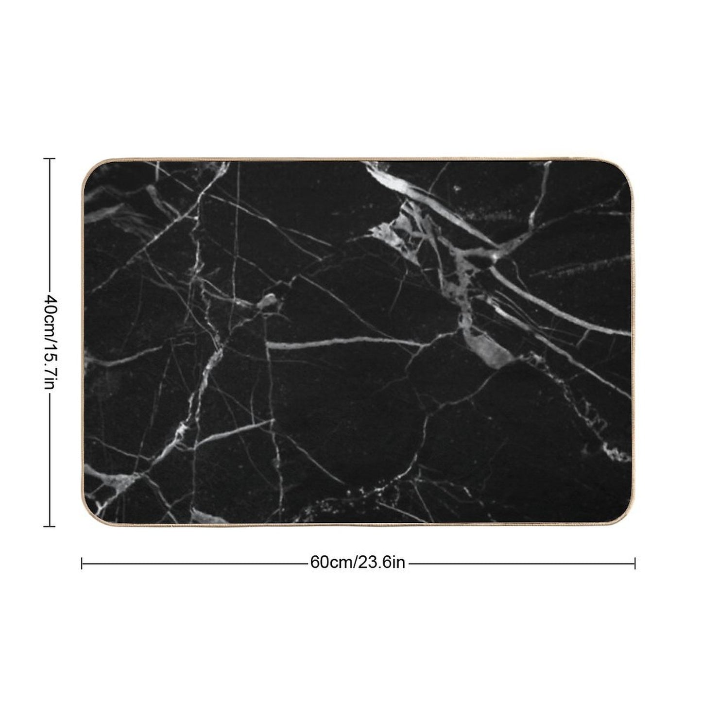 Black And White Marble Bath Mat