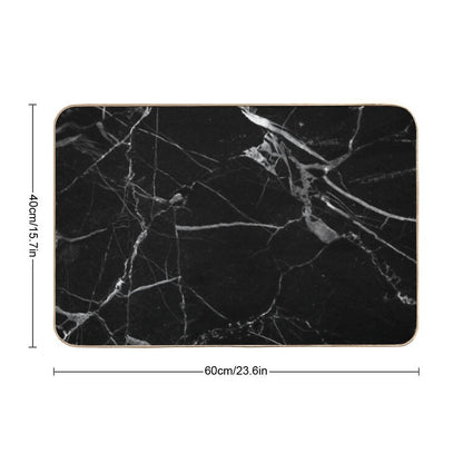 Black And White Marble Bath Mat