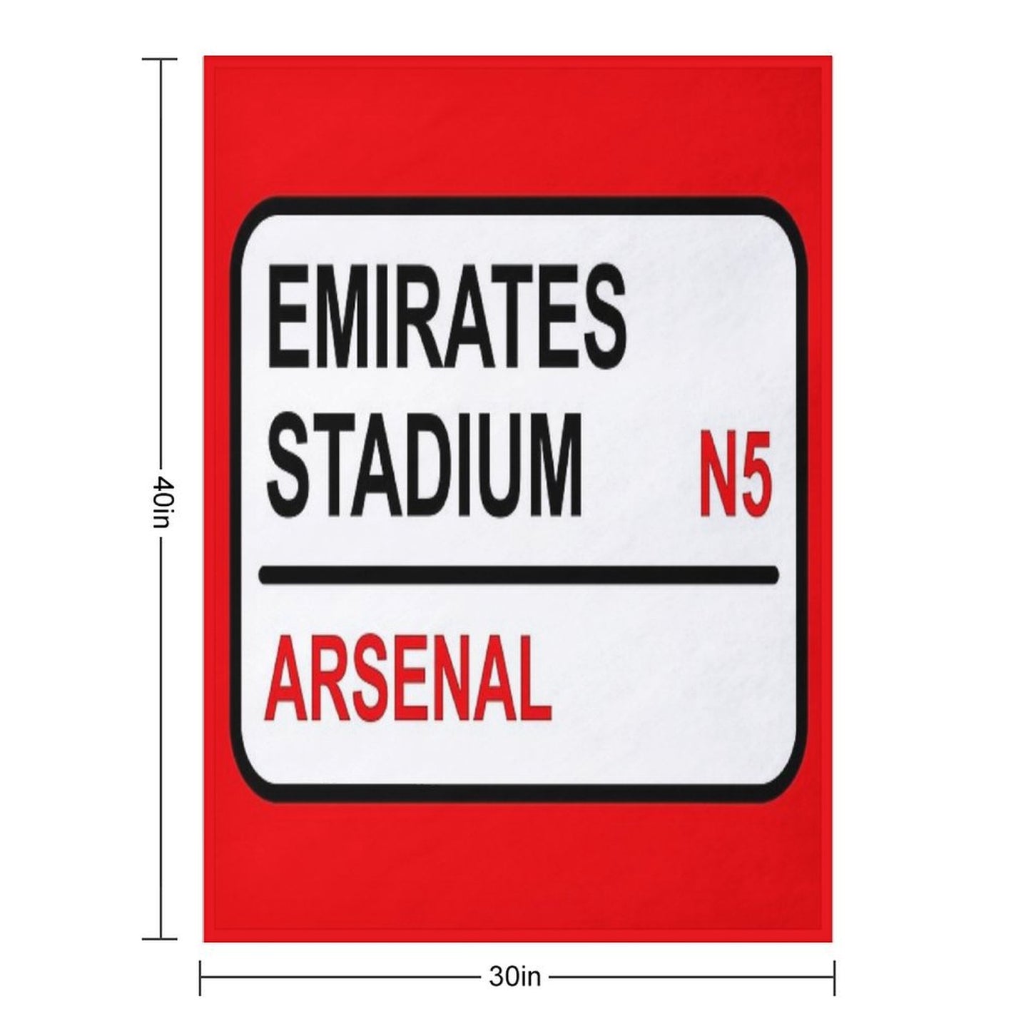 Emirates Stadium Football Sign Throw Blanket