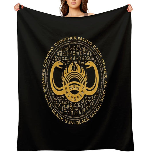 Thulsa Doom Two Snakes Coming Together Throw Blanket