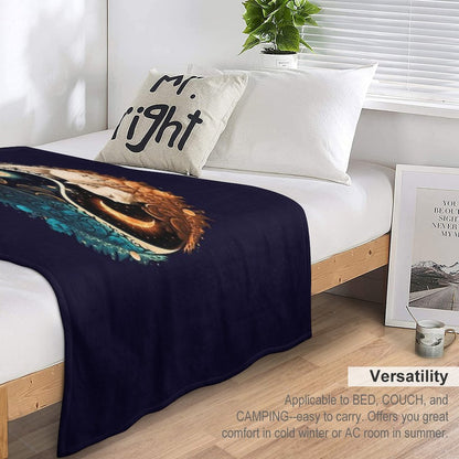 Cat Yin Yang Throw Blanket