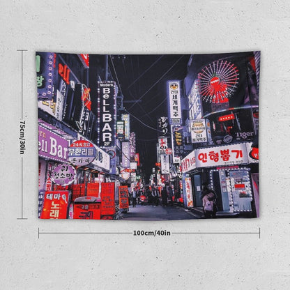 Selective Saturation Nights Tapestry