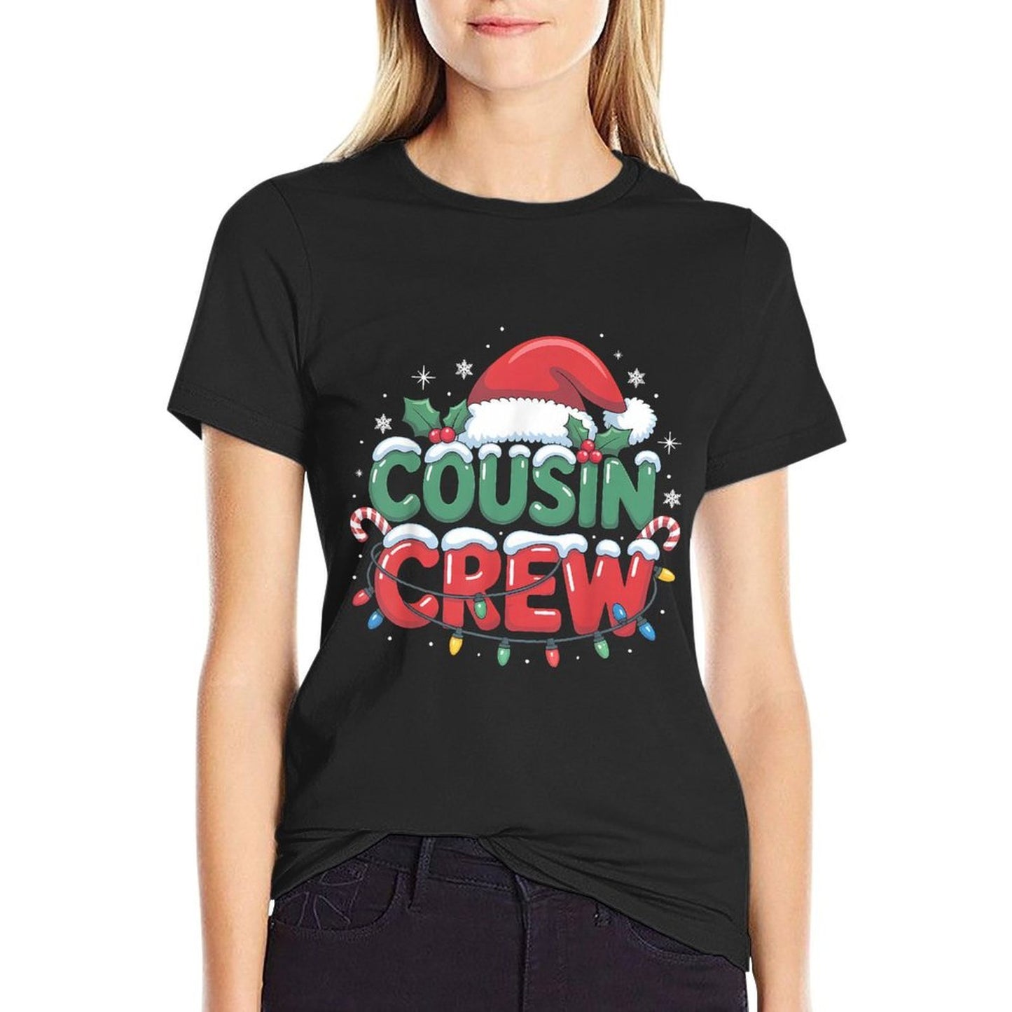 Cousin Crew Christmas Matching Family Holiday Outfit  Tagless Design T-Shirt