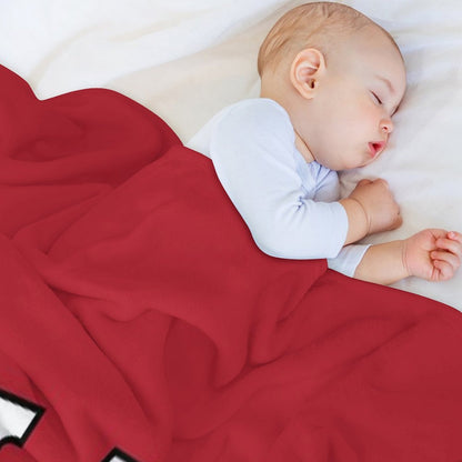 Miami U - Serif Font Curved Throw Blanket