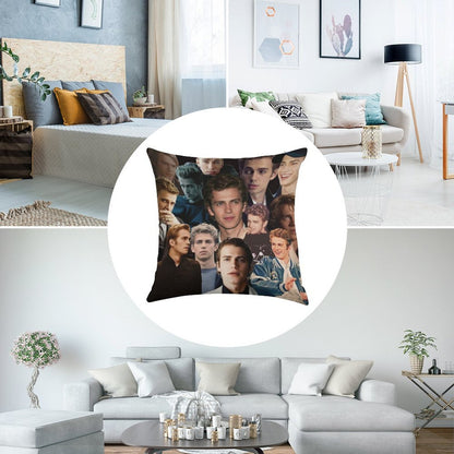 Hayden Christensen Hot Collage Linen Throw Pillow Cover