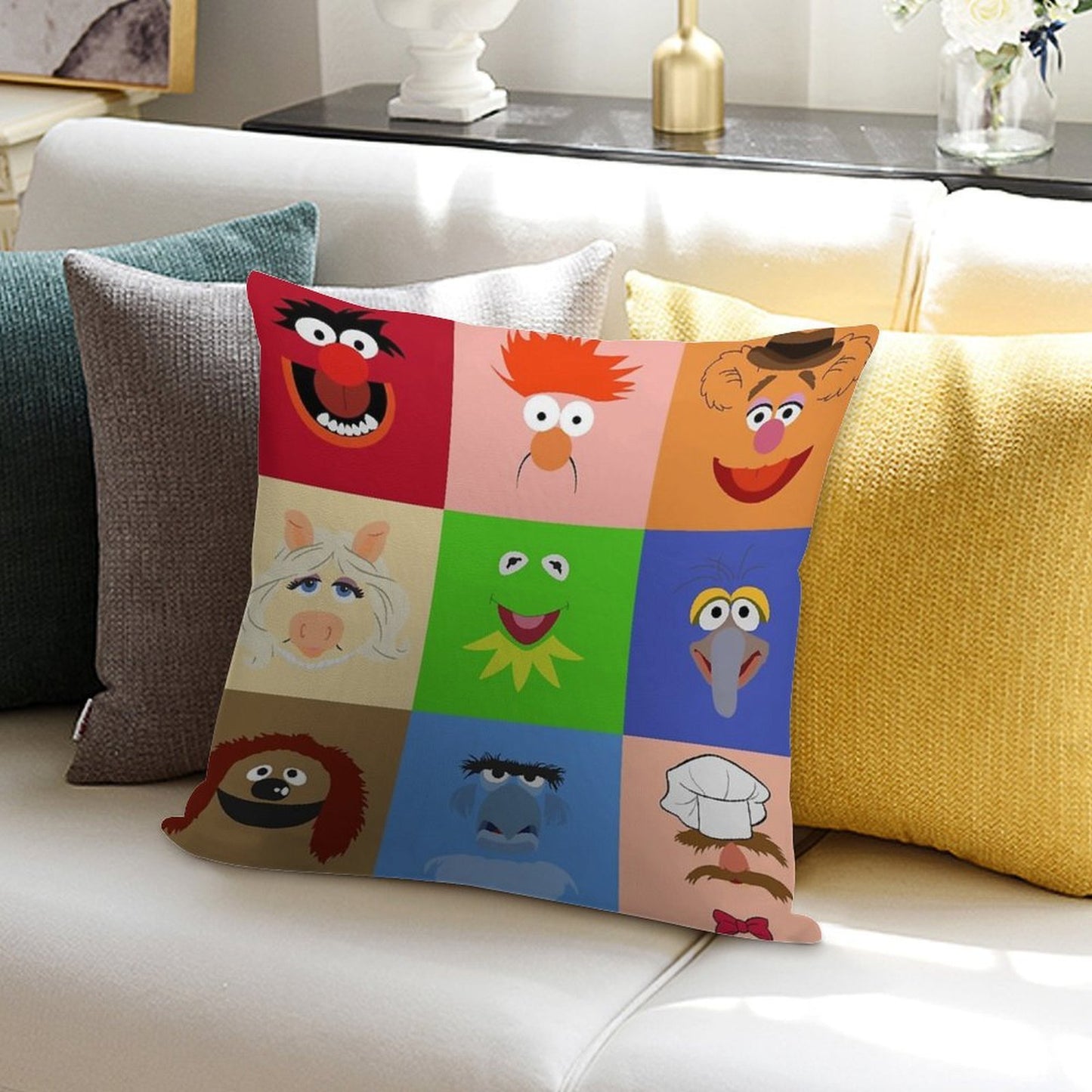 Muppets Soft Fade-Resistant Throw Pillow