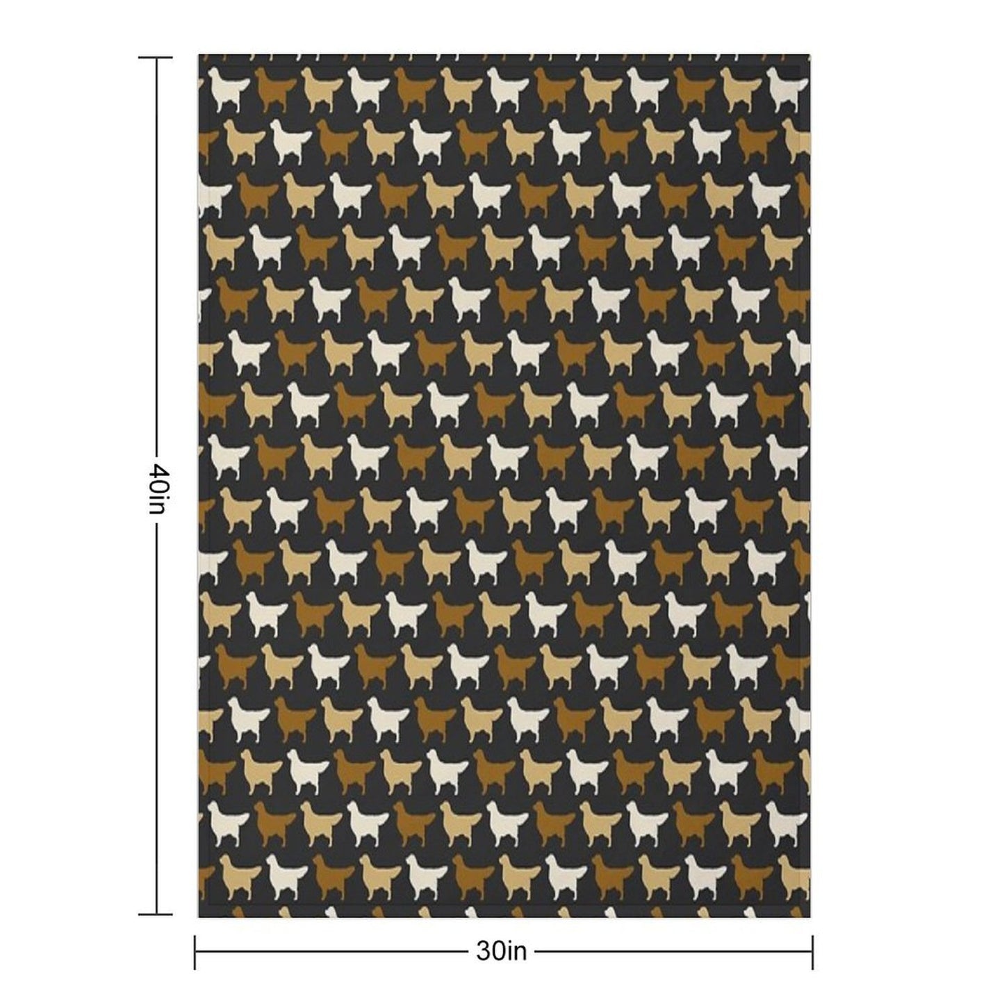 Golden Retriever Dog Breed Silhouette Throw Blanket