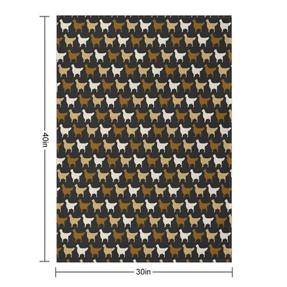 Golden Retriever Dog Breed Silhouette Throw Blanket