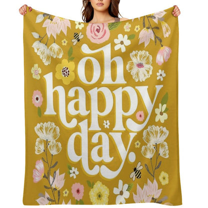 Oh Happy Day Throw Blanket