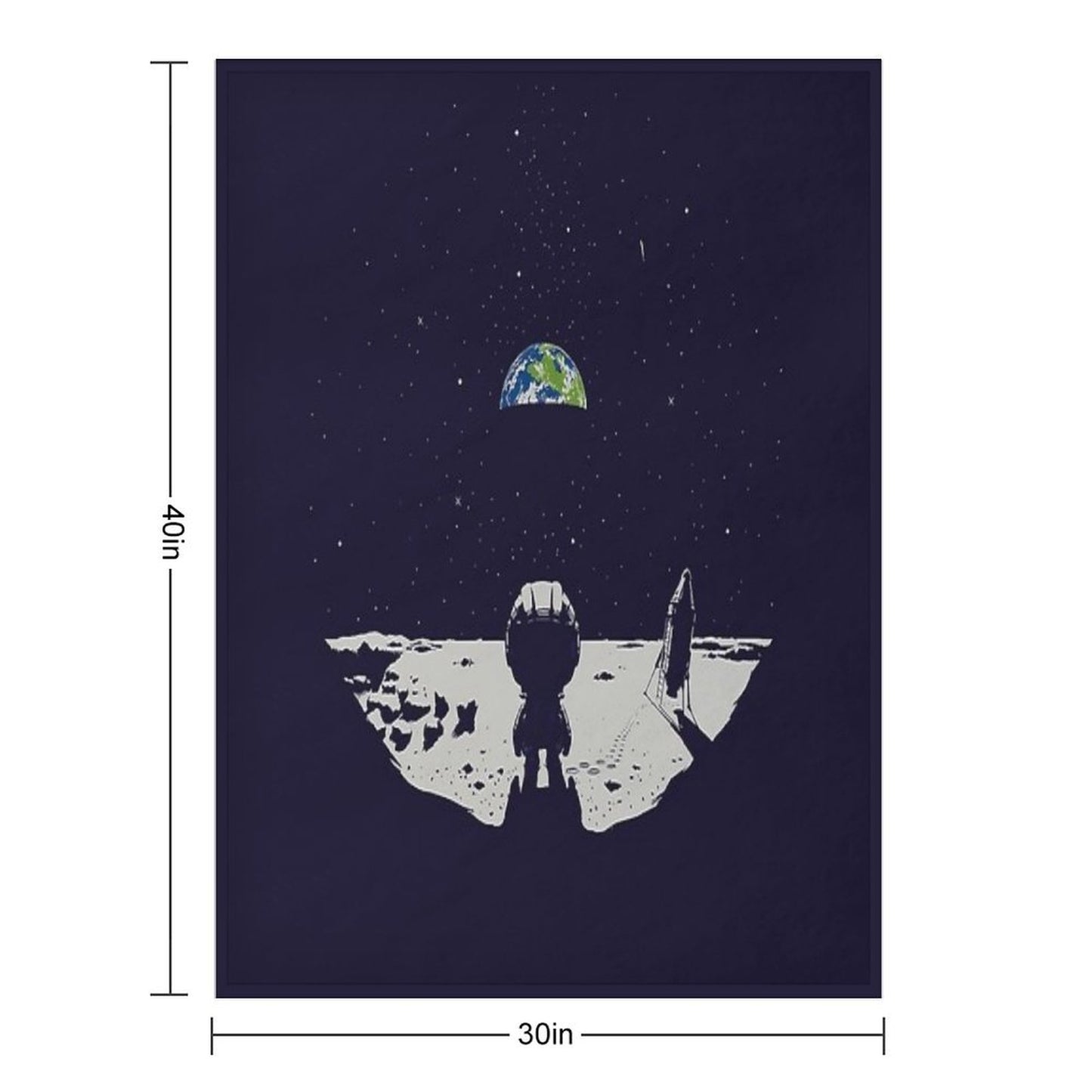 Lonely Space Throw Blanket