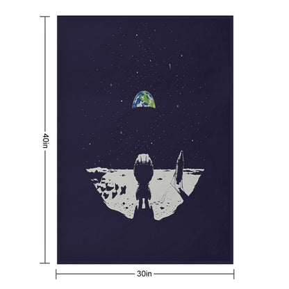 Lonely Space Throw Blanket
