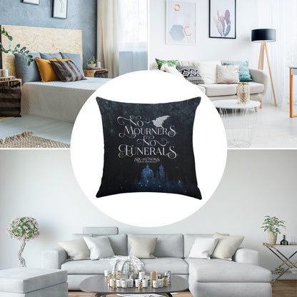 Six of Crows, No Mourners No Funerals, Kaz Brekker Linen Throw Pillow Cover