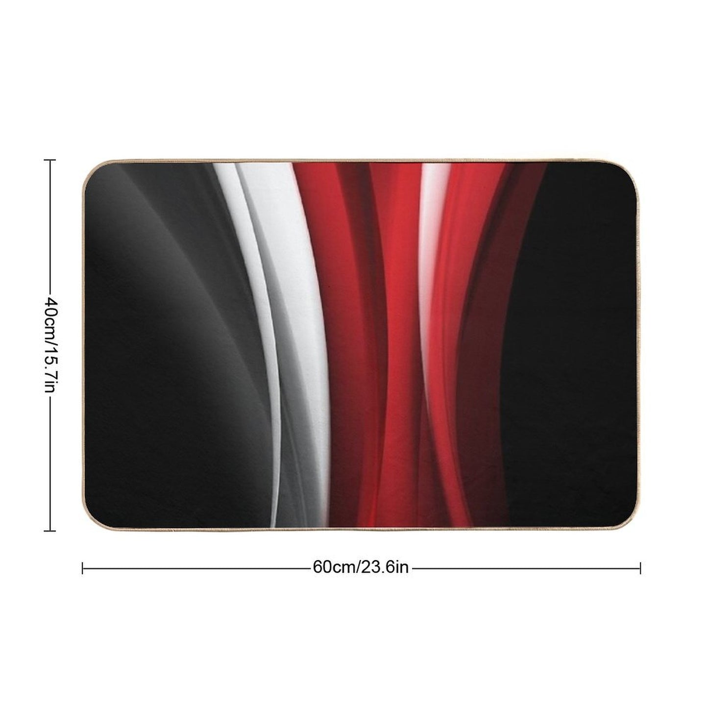 Red And White Bath Mat