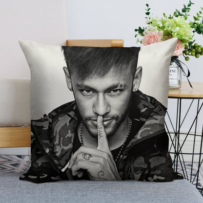 Neymar Art Linen Throw Pillow Cover