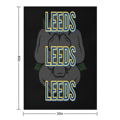 Leeds Leeds Leeds Throw Blanket
