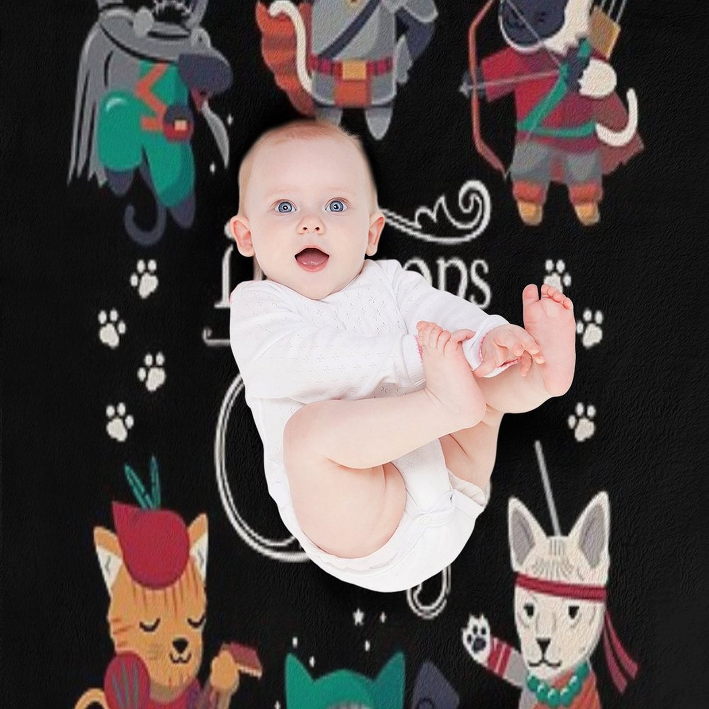 Dungeons And Cats 2.0 Throw Blanket