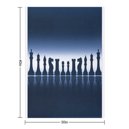 Chess Pieces Throw Blanket