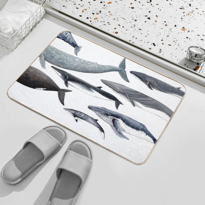 Whales And Right Whale Bath Mat