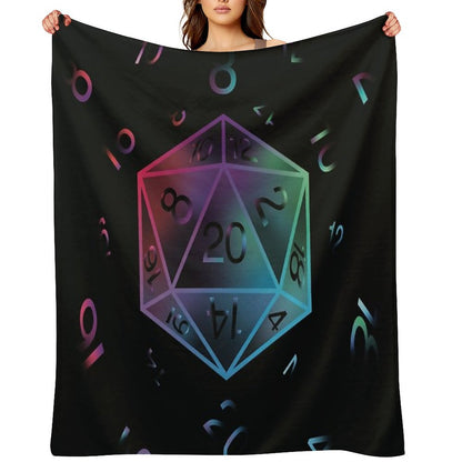 D20 Dungeons And Dragons Dice Throw Blanket