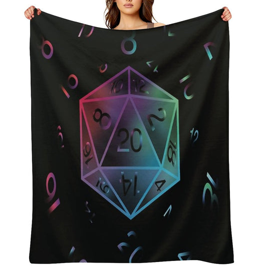 D20 Dungeons And Dragons Dice Throw Blanket