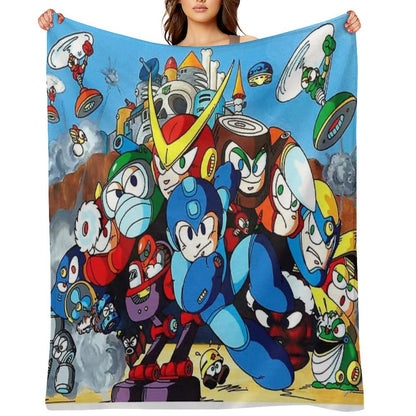 Mega Man 2 Art Throw Blanket