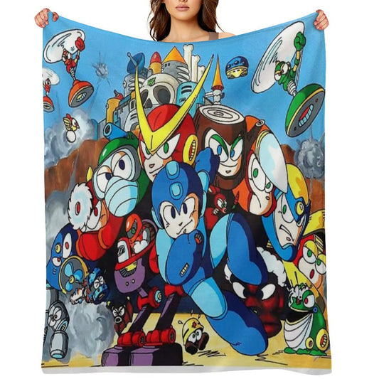 Mega Man 2 Art Throw Blanket