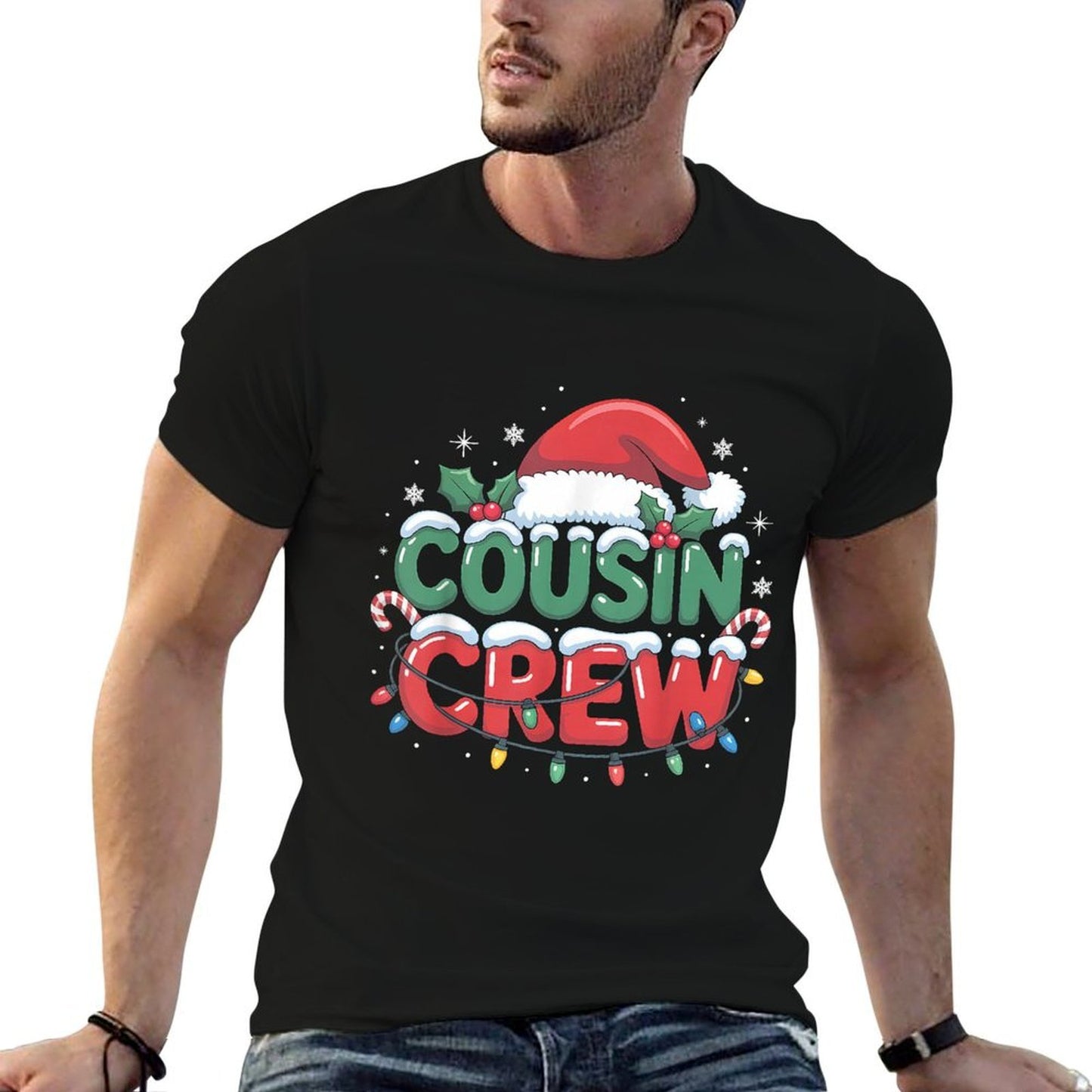 Cousin Crew Christmas Matching Family Holiday Outfit  Tagless Design T-Shirt