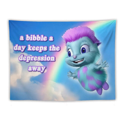 A Bibble A Days Keeps The Depression Away Tapestry