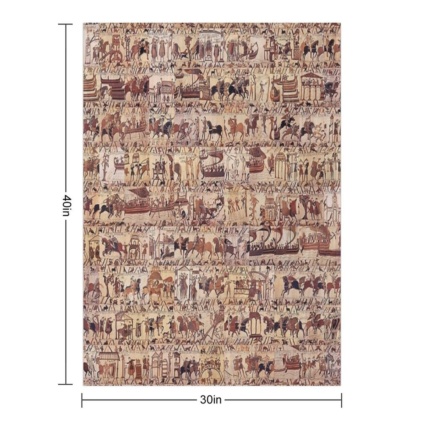 Bayeux Tapestry Throw Blanket