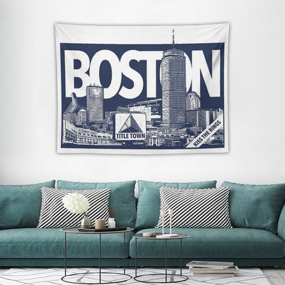 Title Town Skyline Tapestry
