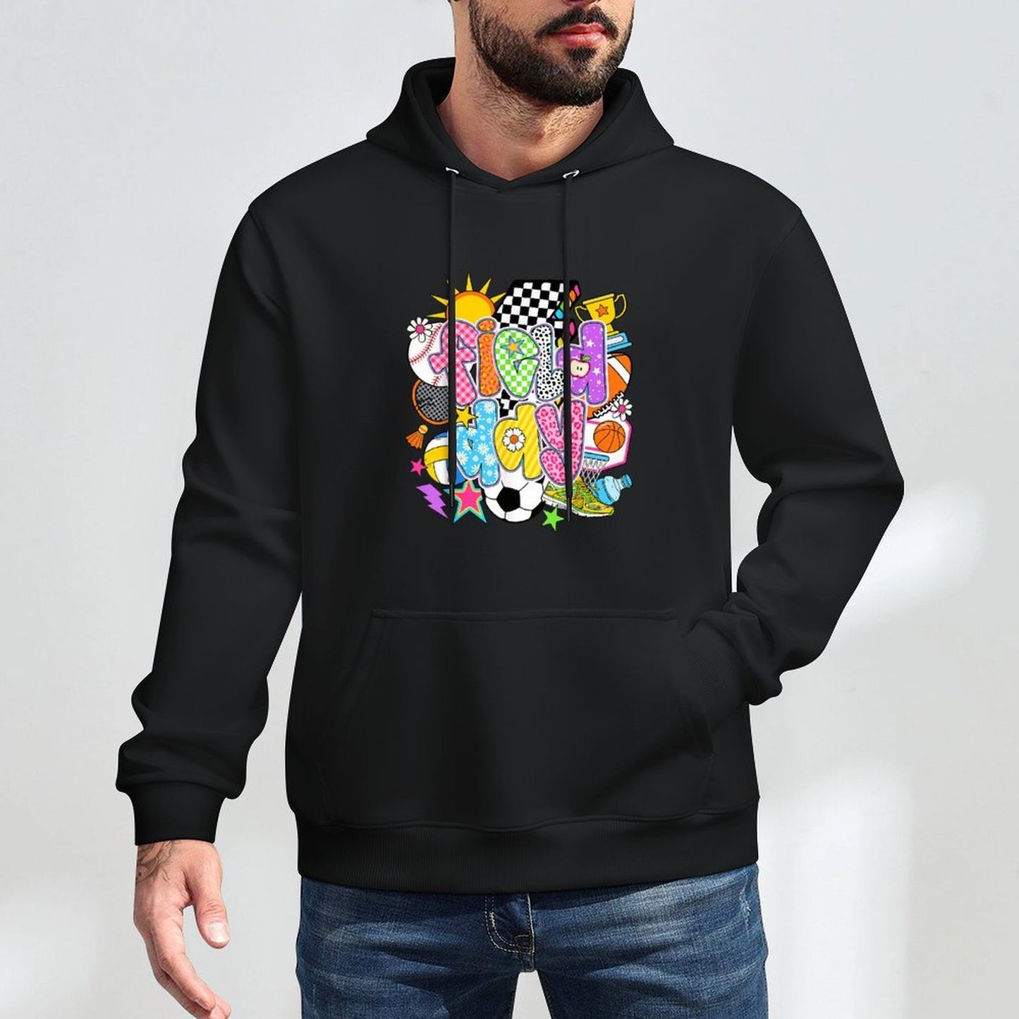 Field Day Fun Day Let The Games Begin Field Trip Teacher Kid Cotton-Polyester Blend Hoodie