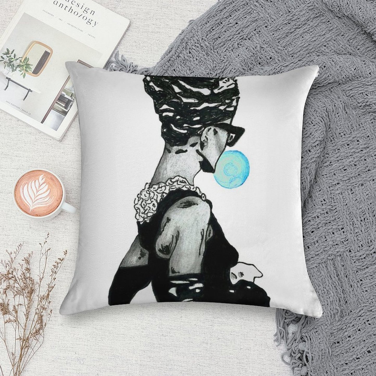 Audrey Hepburn at Tiffany's 3 Soft Washable Throw Pillow
